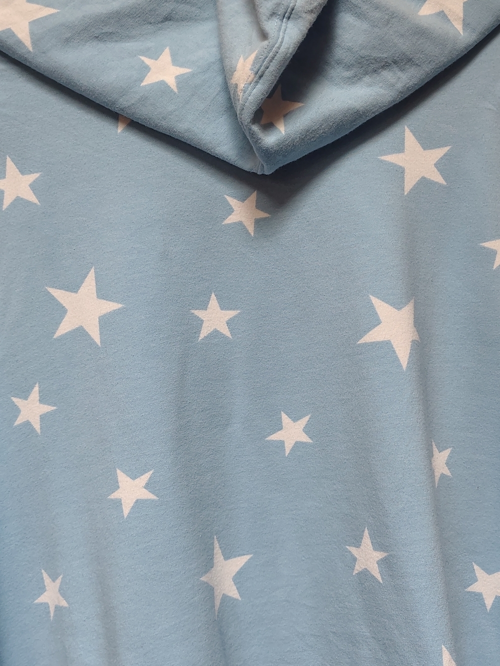 New Quacker Factory Light Blue Star Hoodie - Picture 4 of 4